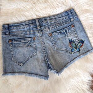 Vintage Y2K No Boundaries Butterfly Low Rise Shorts